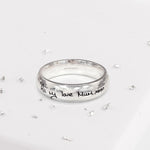 Sterling Silver Hidden Ashes Handwriting Ring