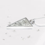 Sterling Silver Resin Triangular Shaped Inlaid Memorial Pendant