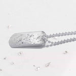 Sterling Silver Single Dog Tag Necklace And Chain