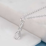 Teardrop Double Crystal Ashes Inlaid Drop Pendant