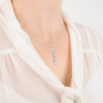 Teardrop Double Crystal Ashes Inlaid Drop Pendant