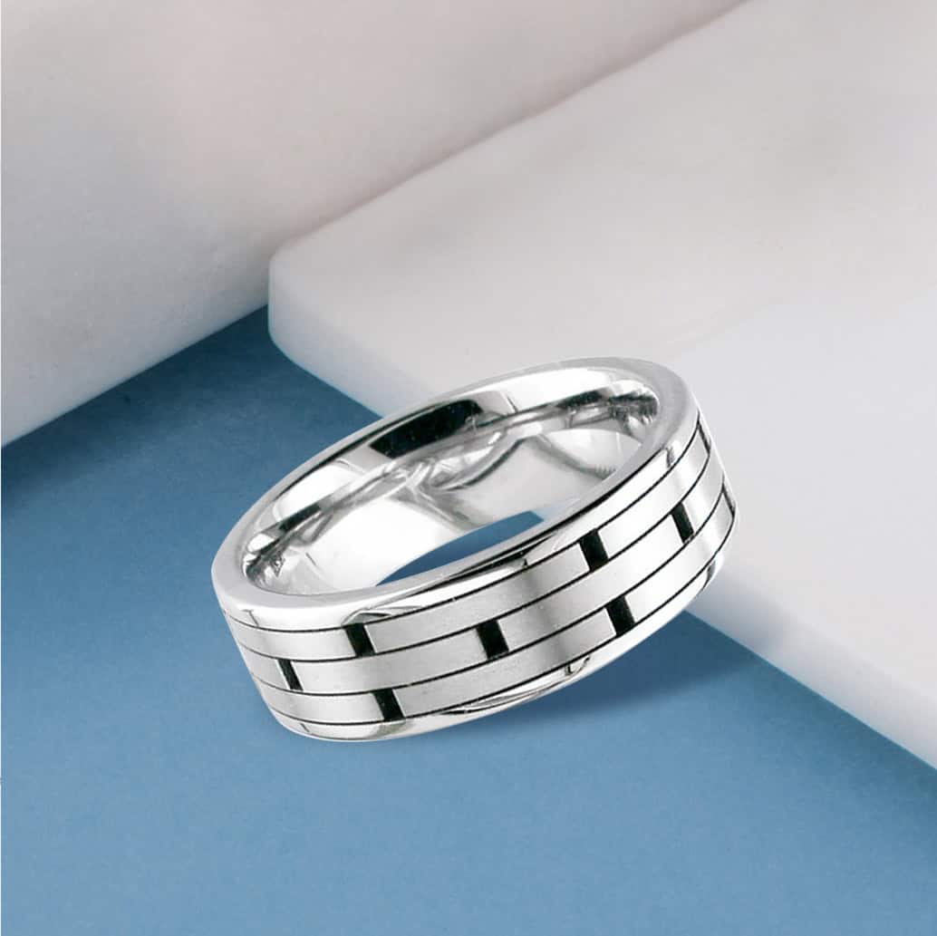 Titanium Secret Ashes Brick Ring