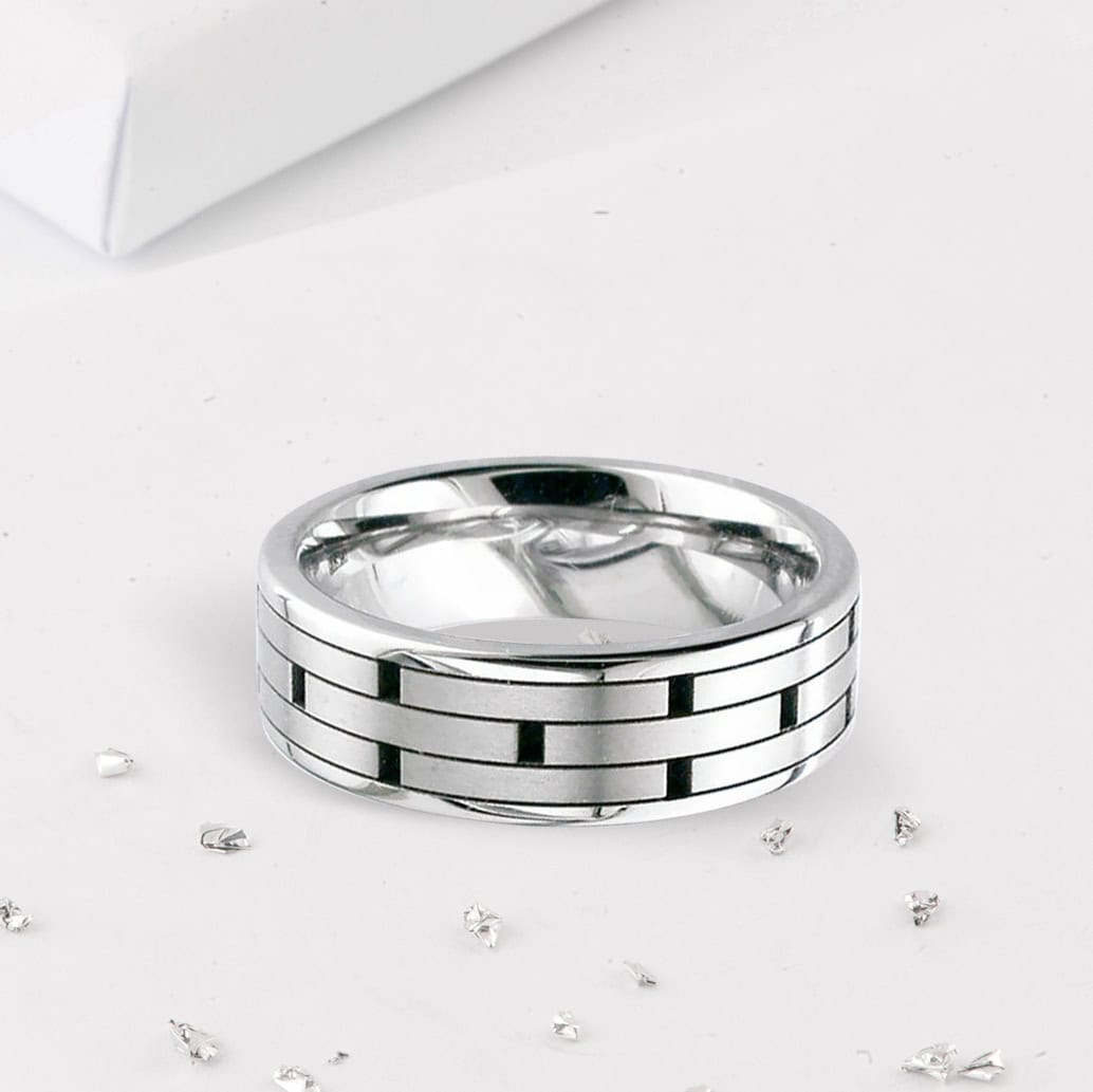 Titanium Secret Ashes Brick Ring