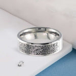 Titanium Secret Ashes Fingerprint Ring