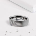 Titanium Secret Brushed Court Ring