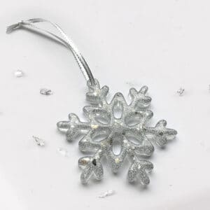 snowflake tree decoration silver side