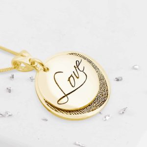 Gold Fingerprint Love Pendant