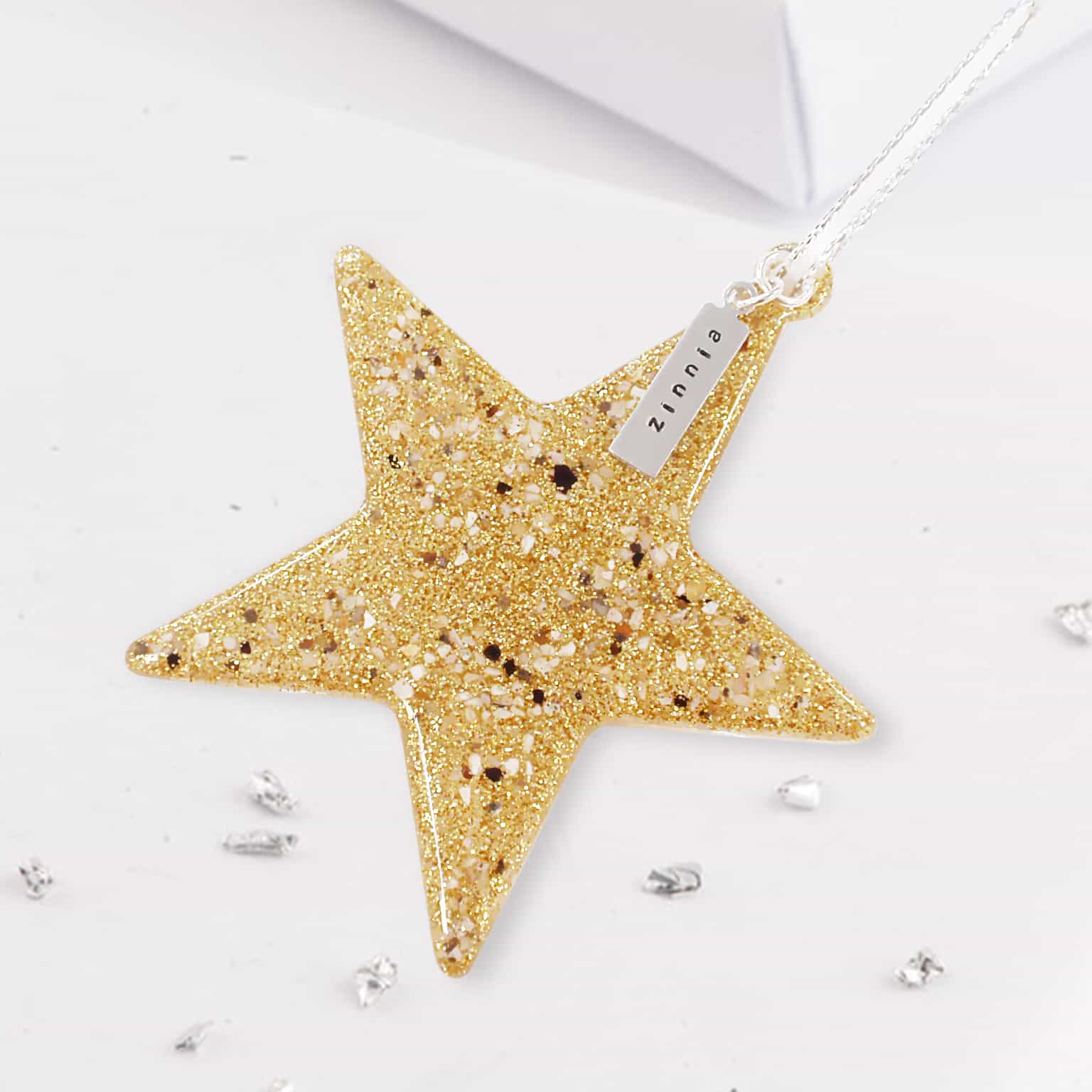 star tree decoration gold top