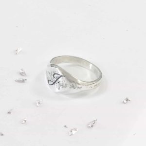 Ashes Signet Ring | Signet Ring For Ashes | Ashes Memorial Jewellery