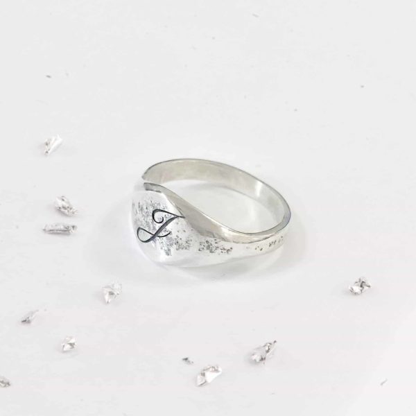 Ashes Signet Ring | Signet Ring For Ashes | Ashes Memorial Jewellery
