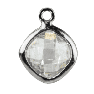 Ashes or Hair Small Round Memorial Birthstone Pendant