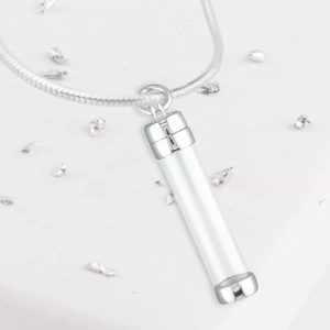 Ashes Or Hair Clear Urn Pendant