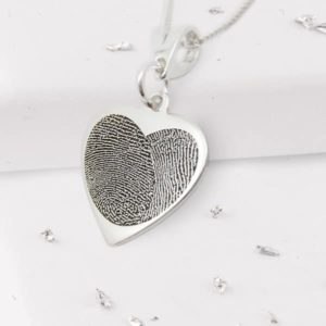 Fingerprint Heart Pendant