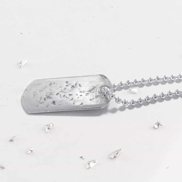 Engravable Men's Raised-Edge Sterling Silver Double Dog Tag Necklace w -  Sandy Steven Engravers