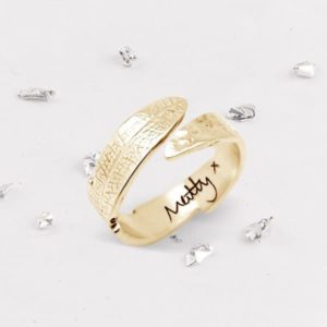 Gold Leaf Hair or Ashes Torque Ring