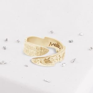 Gold Leaf Hair or Ashes Torque Ring