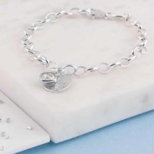 Personalised Disc Bracelet | Bracelet With Disc | Ashes Memorial Jewellery