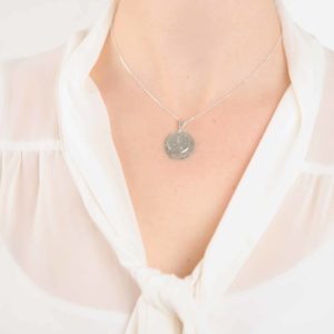 Ashes or Hair Imprinted Initial & Message Pendant