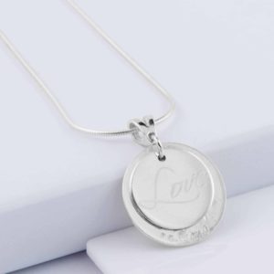 Ashes or Hair Imprinted Love Pendant