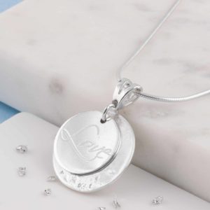 Infinite Love Pendant | Imprinted Love Pendant | Ashes Memorial Jewellery