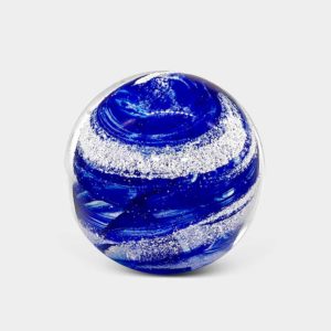 Round Spiral Ashes Glass Paperweight