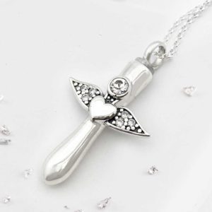 cremation urn cross necklace