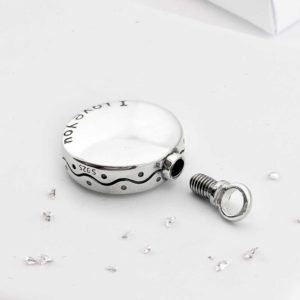 sterling silver cremation urn necklace
