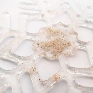 glass clear snowflake close up