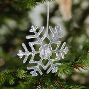 clear snowflake glass hanging