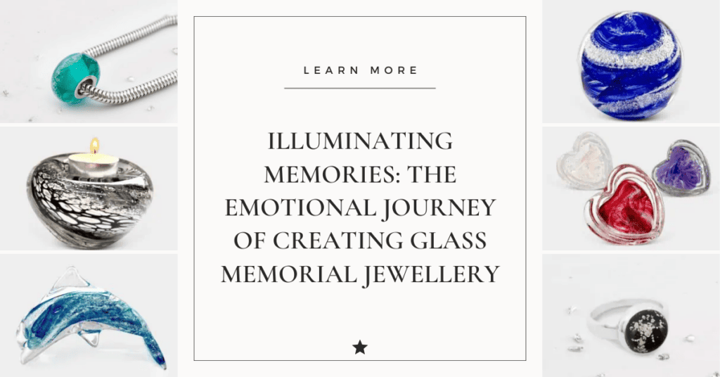Glass memorial jewellery